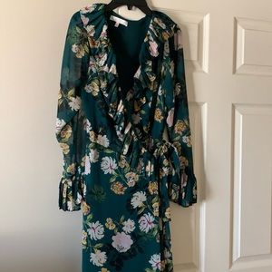 Floral Ruffle Long Sleeve Dress